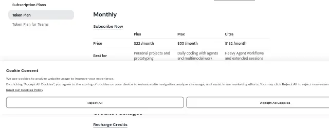 Screenshot of the top of MiniMax's pricing page (platform.minimax.io) as captured on Sep 28, 2026.