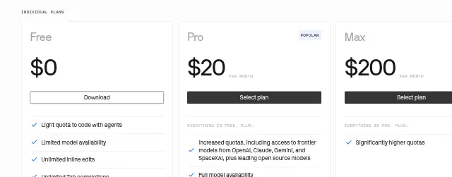 Screenshot of the top of Windsurf's pricing page (windsurf.com) as captured on Sep 27, 2026.